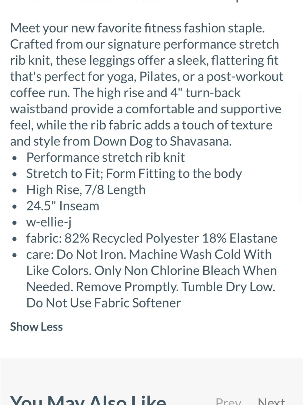 Vuori Inversion Ribbed Leggings Mist - Picture 14 of 14